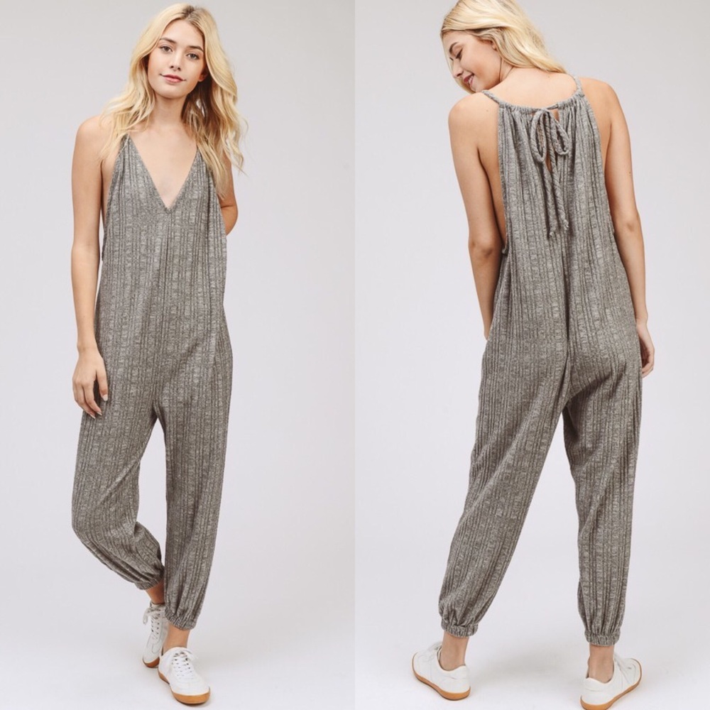 Adjustable Neckline Jumpsuit